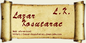 Lazar Košutarac vizit kartica